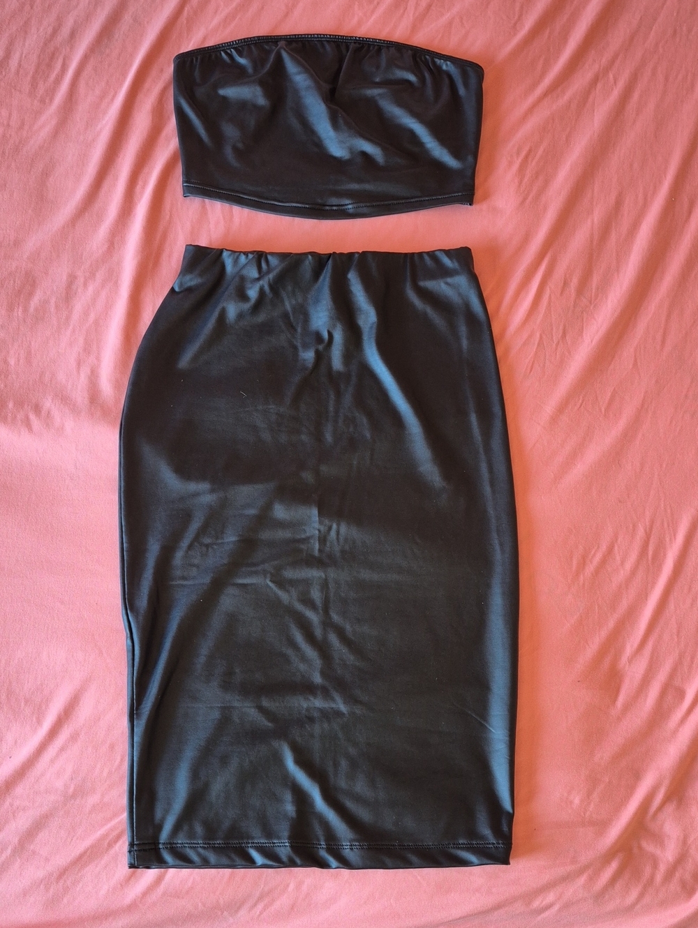 Black Faux Leather Midi Skirt - Sleek Women's Pencil Skirt